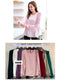 High Quality Rose Decor  Long Sleeves Satin Tops